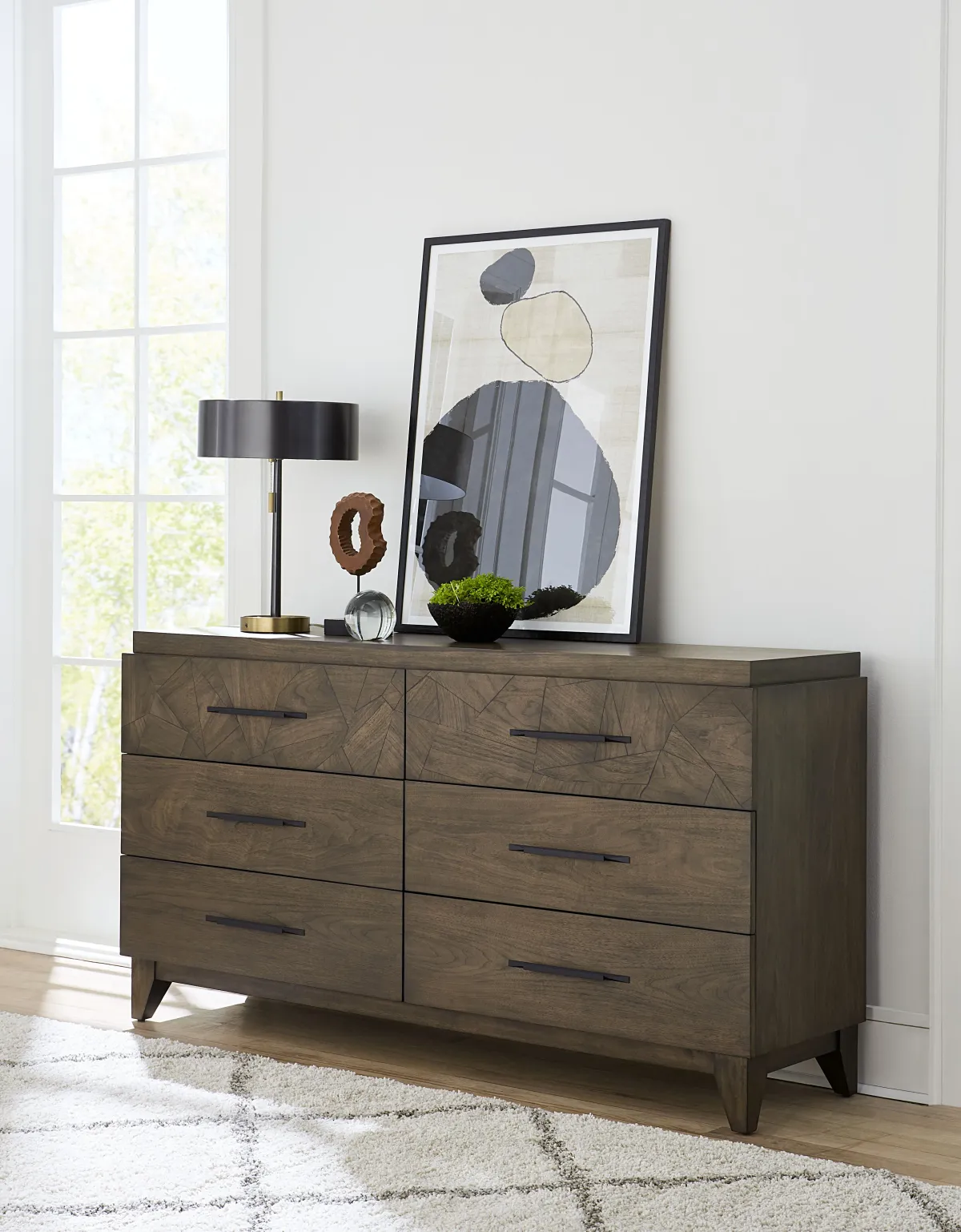 Broderick Six-Drawer Dresser� in Wild Oats Brown (2024)