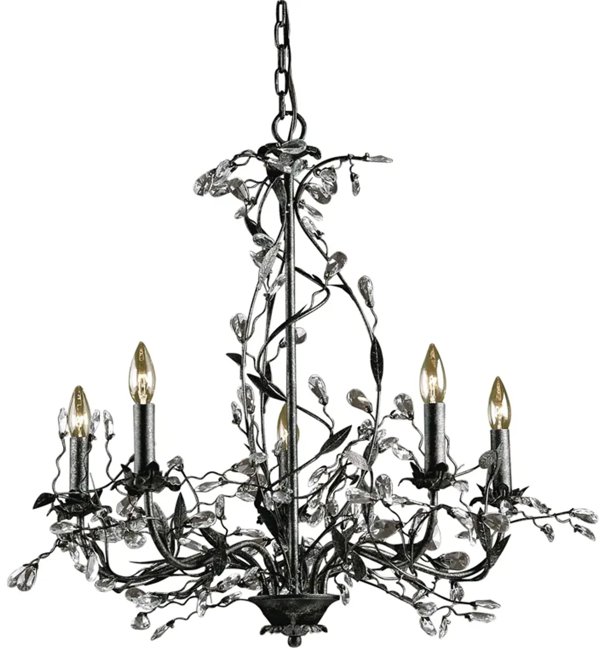 Circeo 27" Wide 5-Light Chandelier - Deep Rust