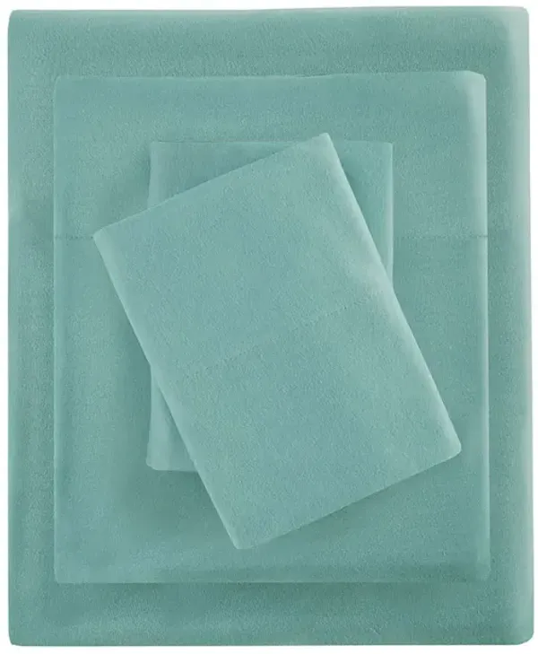 Intelligent Design Cotton Blend Jersey Knit Aqua All Season Sheet Set