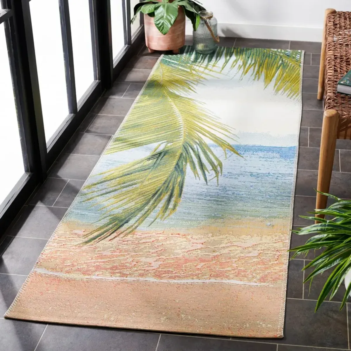 BARBADOS 560 Blue 2'-8' x 10'-5' Runner Rug