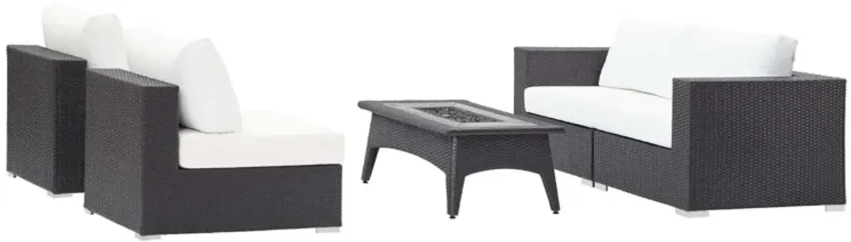 Convene 5 Piece Set Outdoor Patio with Fire Pit