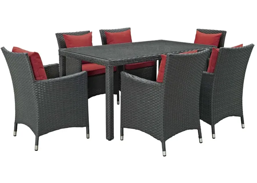 Sojourn 7 Piece Outdoor Patio Sunbrella® Dining Set