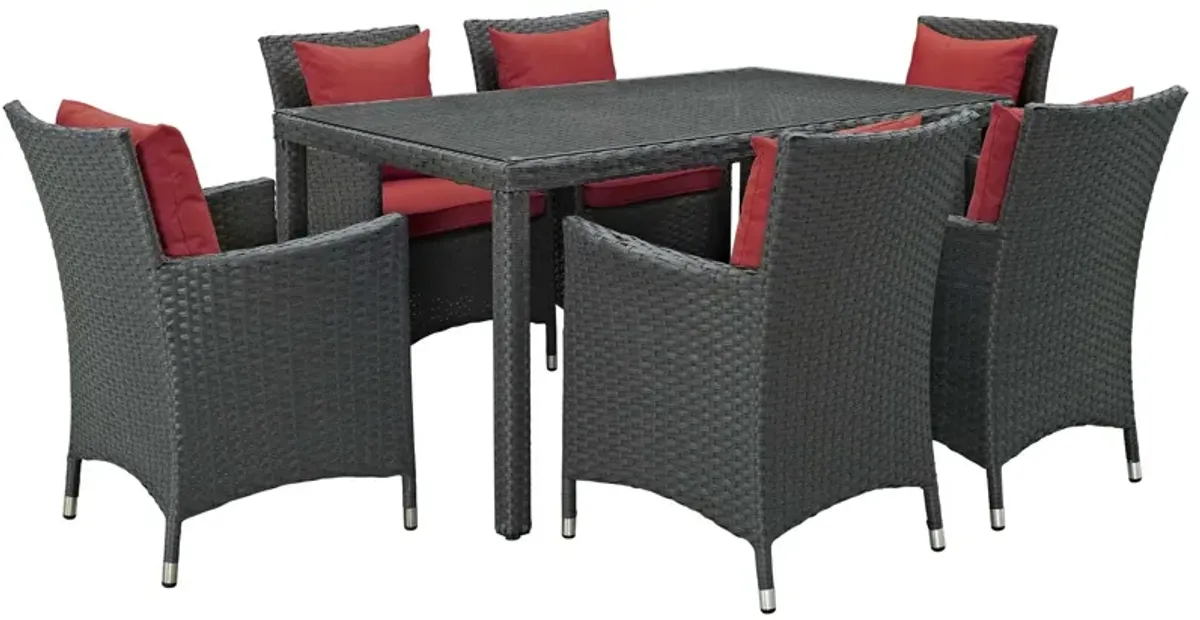 Sojourn 7 Piece Outdoor Patio Sunbrella® Dining Set