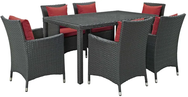 Sojourn 7 Piece Outdoor Patio Sunbrella® Dining Set