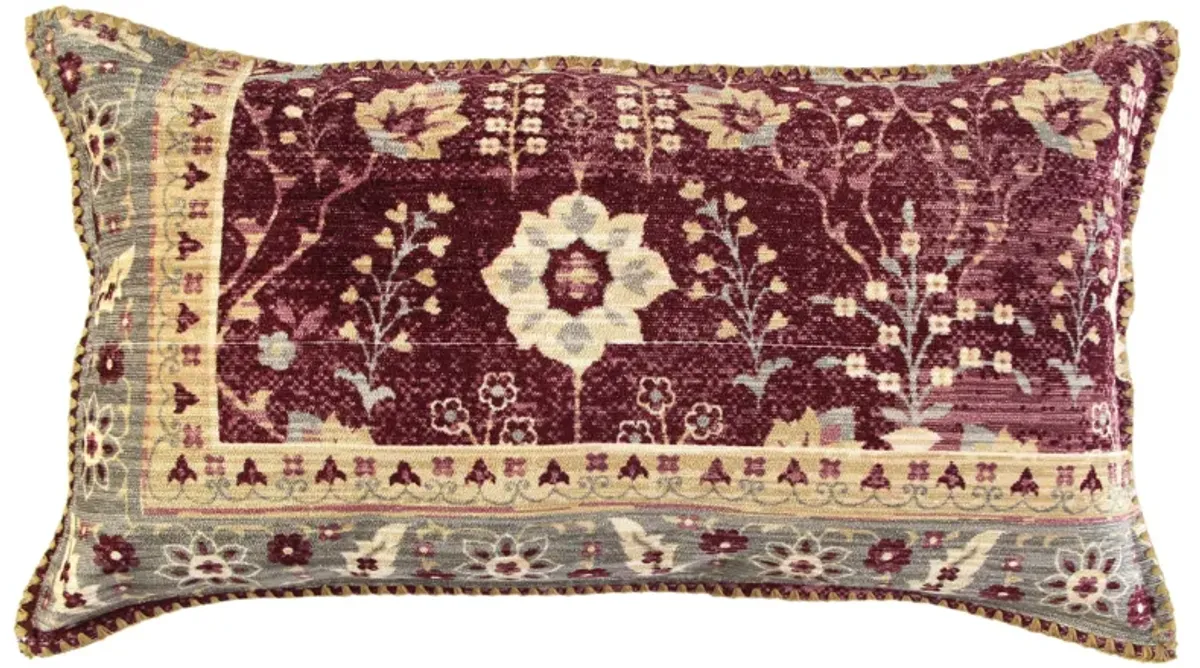 Antique Rug Patterning Wine Pillow