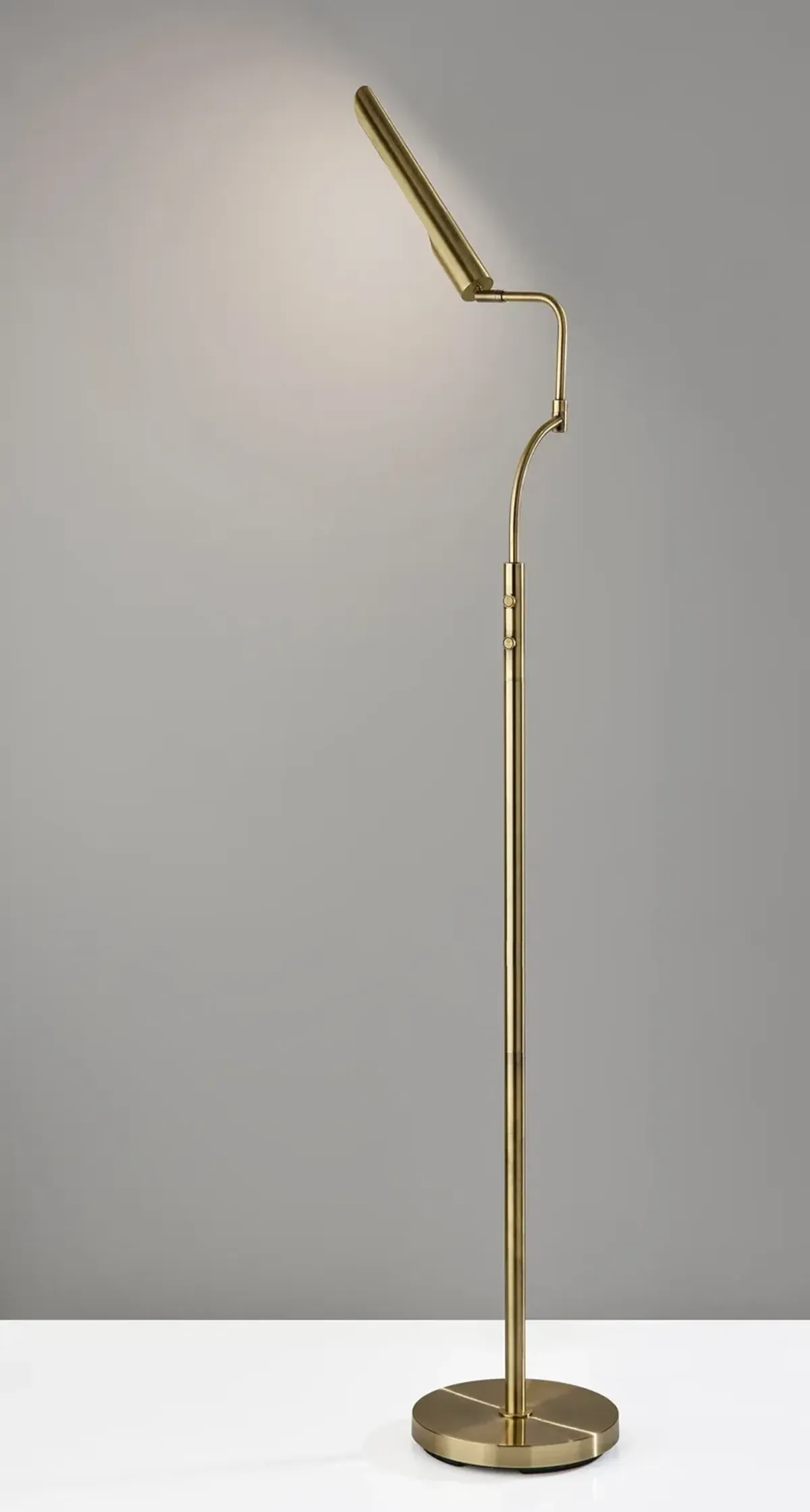 Zane LED Floor Lamp w. Smart Switch- Antique Brass