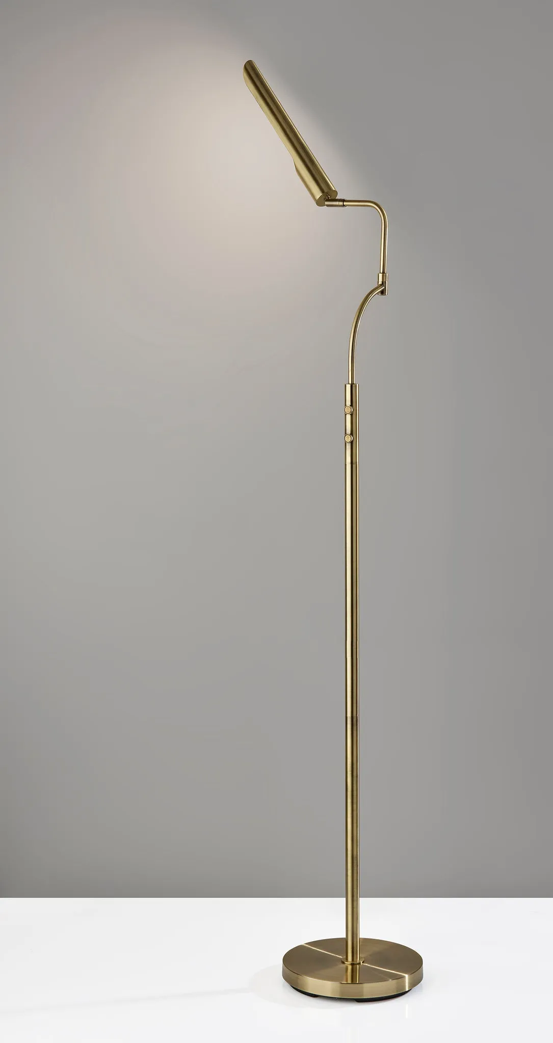 Zane LED Floor Lamp w. Smart Switch- Antique Brass