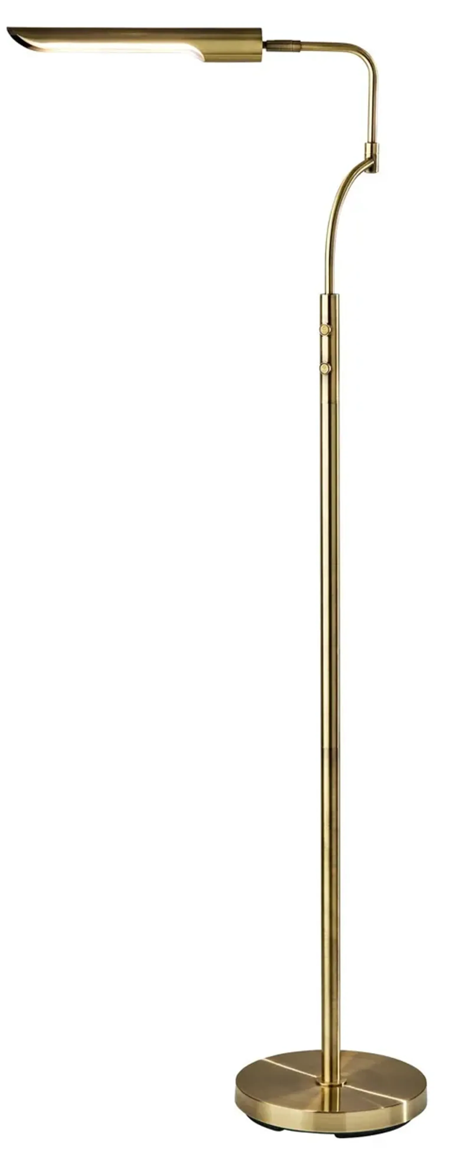 Zane LED Floor Lamp w. Smart Switch- Antique Brass