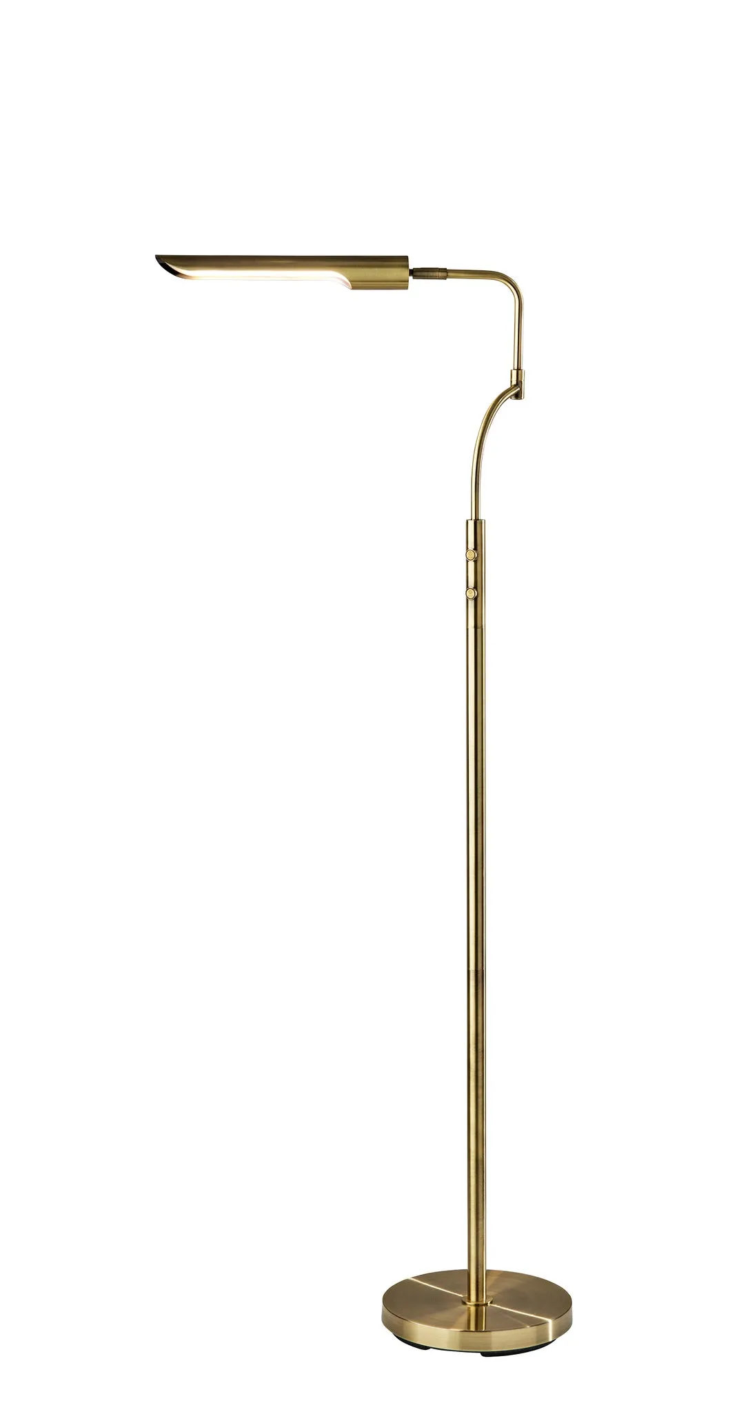 Zane LED Floor Lamp w. Smart Switch- Antique Brass