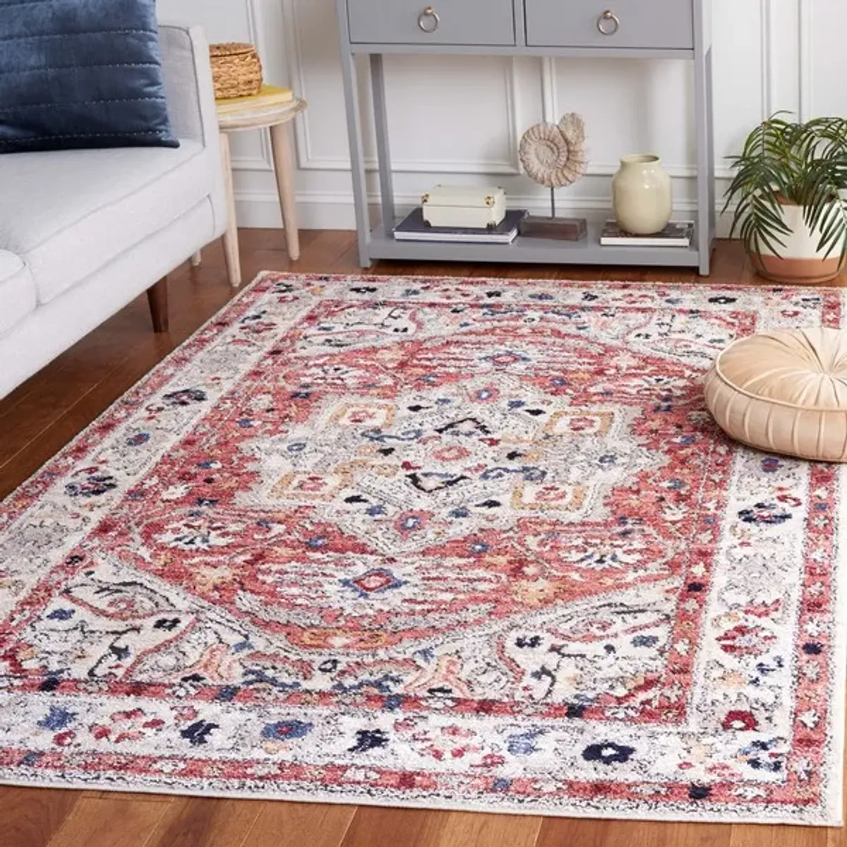 LUNA 100 Orange 4'-5' x 6'-5' Medium Rectangle Rug