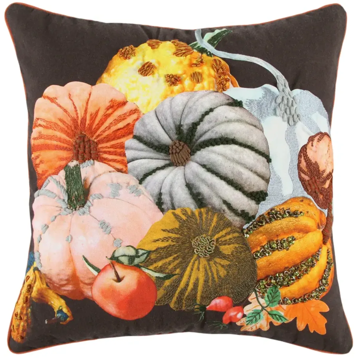 HARVEST 2021 Pumpkins Black Pillow