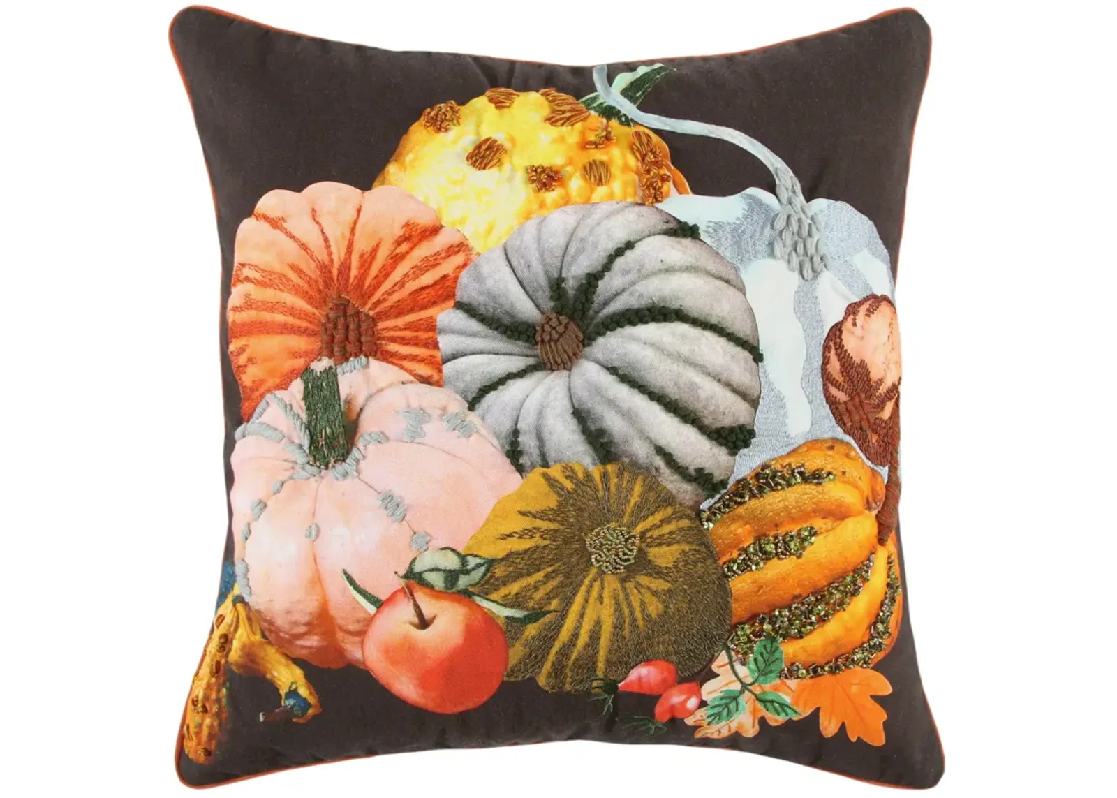 HARVEST 2021 Pumpkins Black Pillow