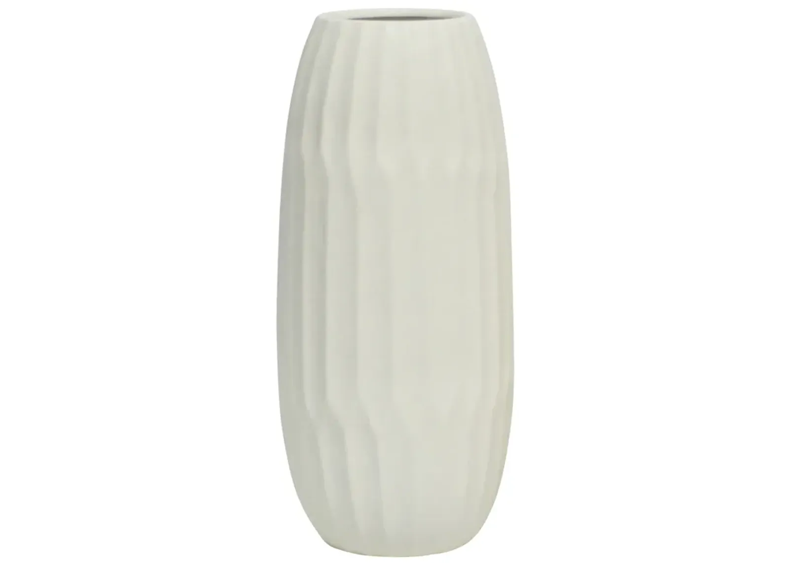 Ceramic 14" Vase , Creme