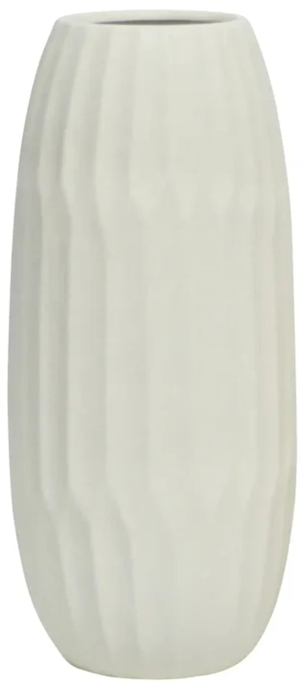 Ceramic 14" Vase , Creme