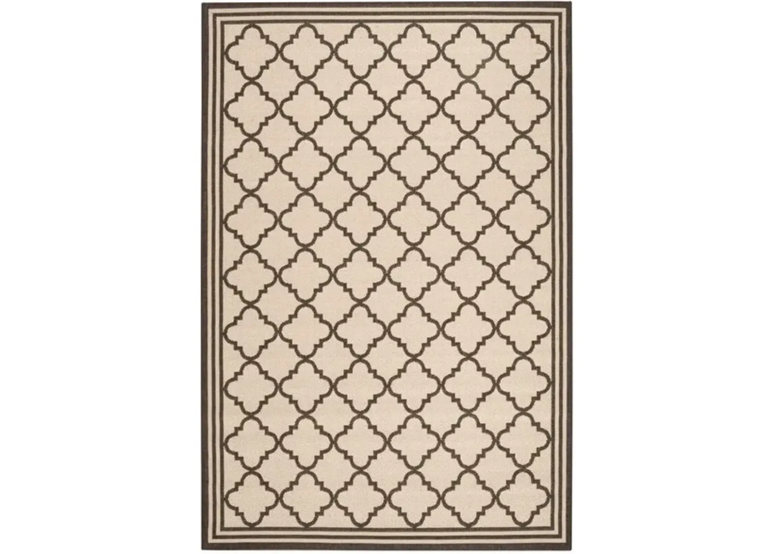 LINDEN 121 Collection LND121U-4 Creme / Brown 4' X 6'