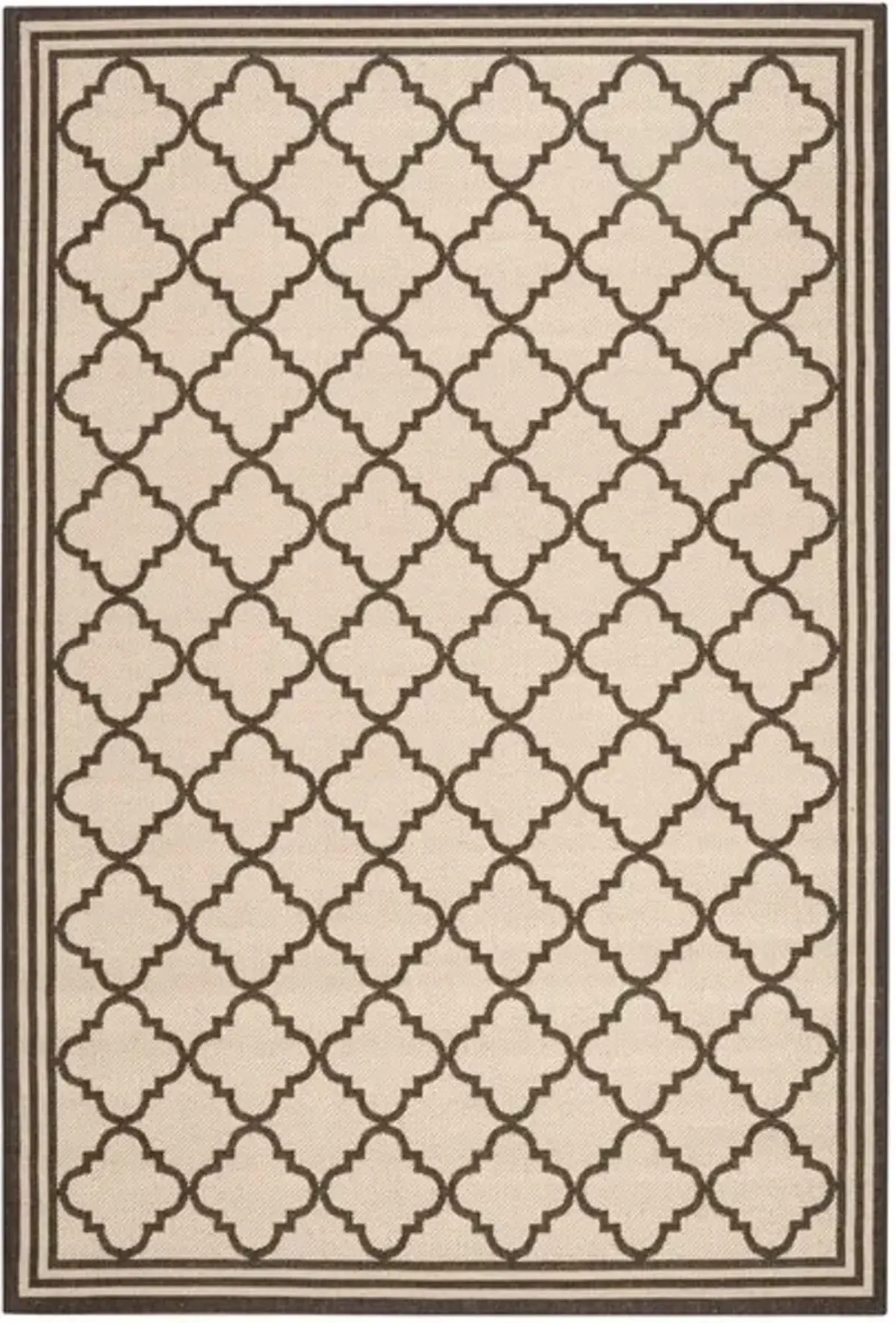 LINDEN 121 Collection LND121U-4 Creme / Brown 4' X 6'