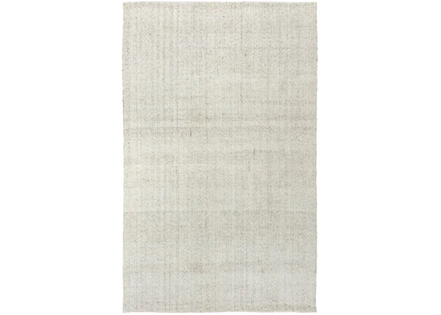 Capri Beige Basketweave Polyester/Wool Blend 8'6" x 11'6" Rectangle Rug