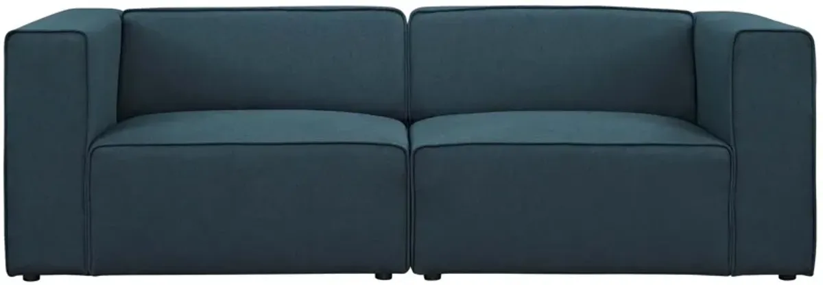 Mingle 2 Piece Upholstered Fabric Sectional Sofa Set