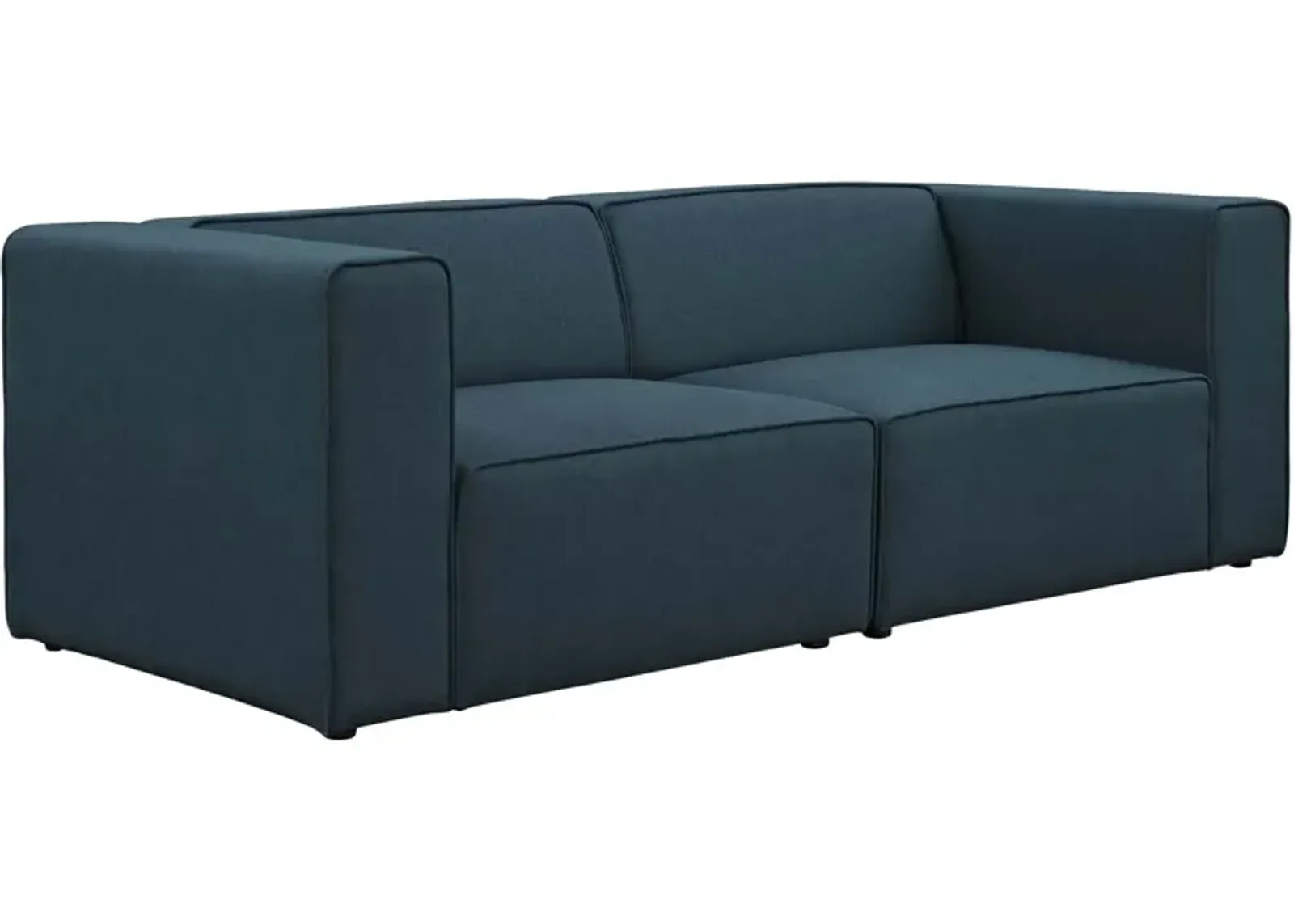 Mingle 2 Piece Upholstered Fabric Sectional Sofa Set