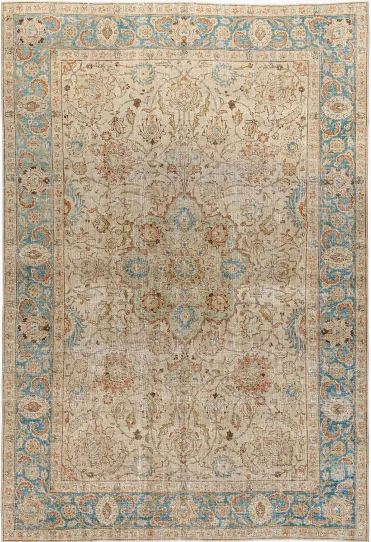 Antique One of a Kind AOOAK-1586 7'1" x 10'4" Handmade Rug