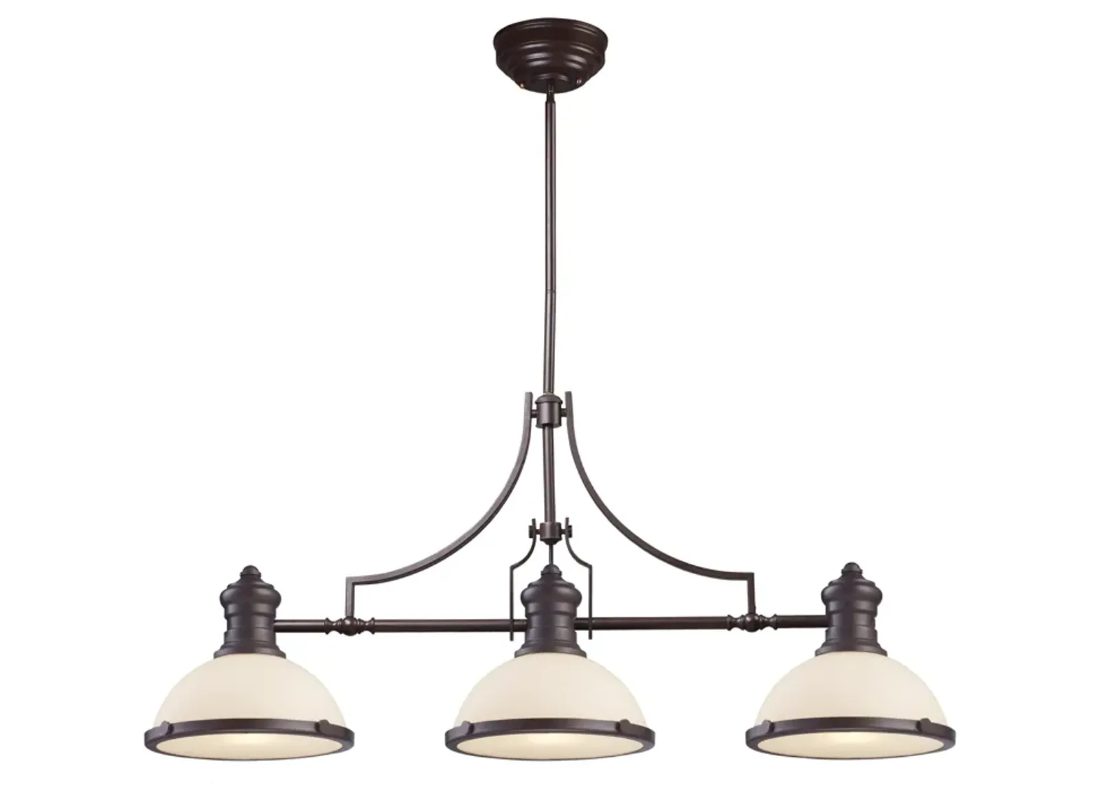 Chadwick 47" Wide 3-Light Linear Chandelier - Oiled Bronze