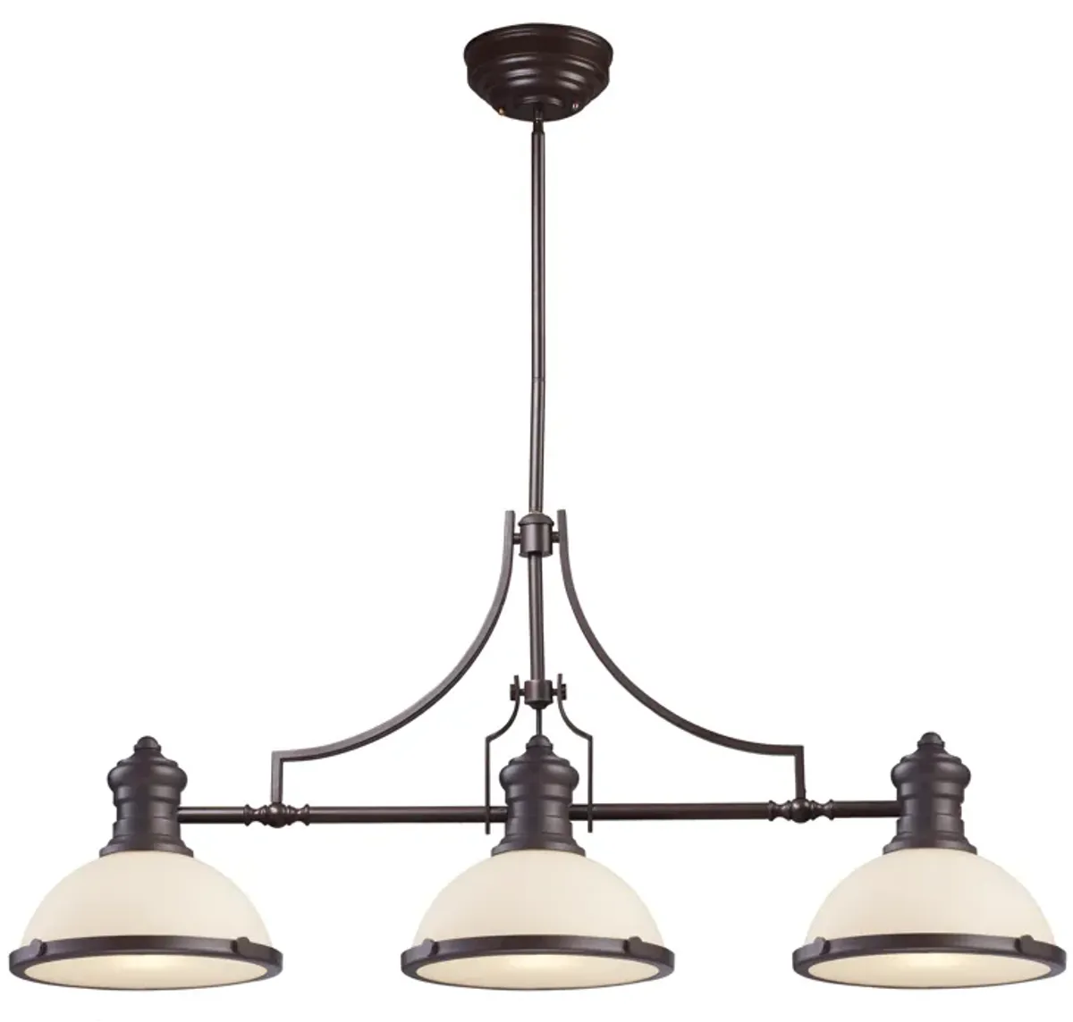 Chadwick 47" Wide 3-Light Linear Chandelier - Oiled Bronze