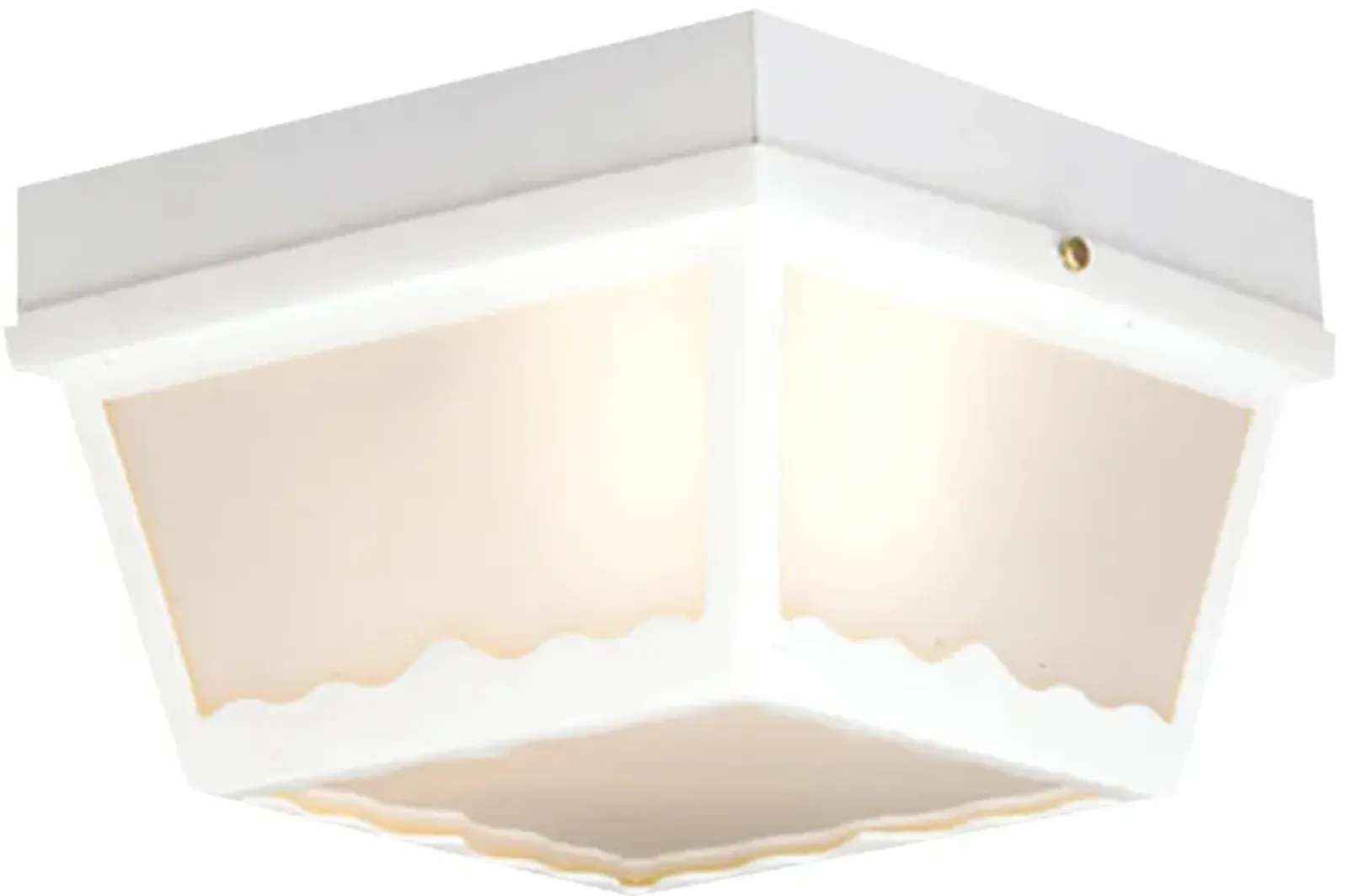 Outdoor Essentials 10'' Wide 2-Light Outdoor Flush Mount - White