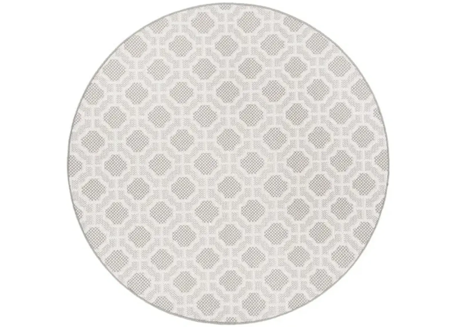 LAKESIDE 247 Grey 6'-7' X 6'-7' Round Round Rug