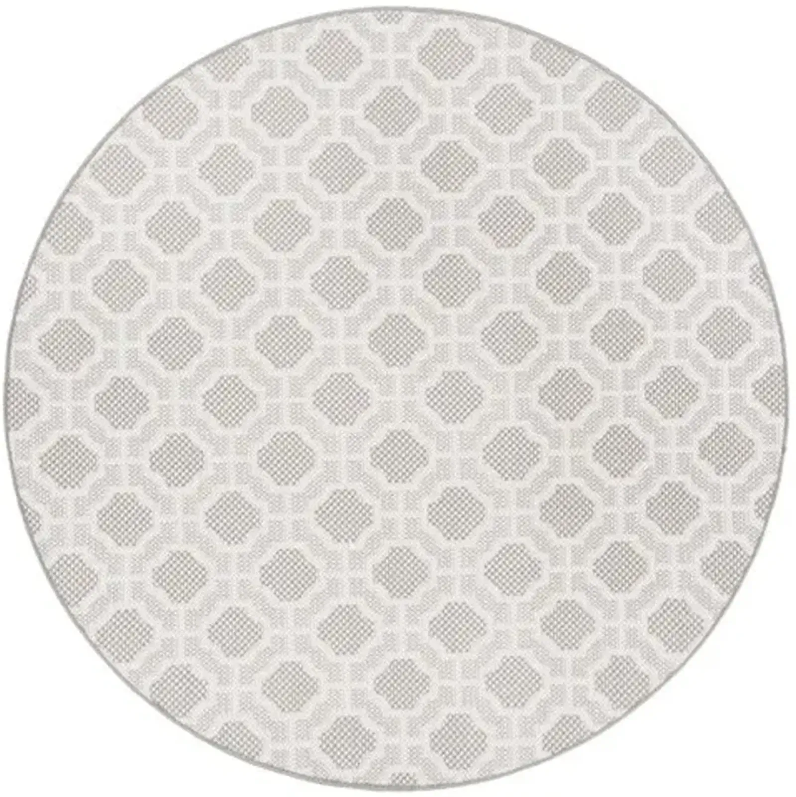 LAKESIDE 247 Grey 6'-7' X 6'-7' Round Round Rug