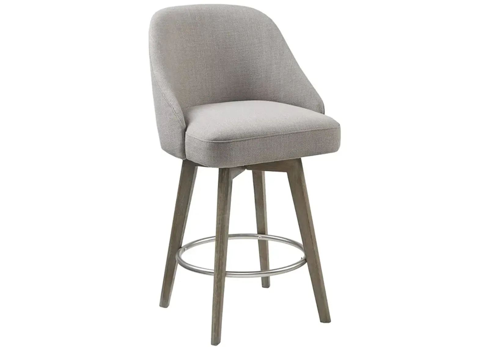 Madison Park Pearce Grey Counter Stool With Swivel Seat