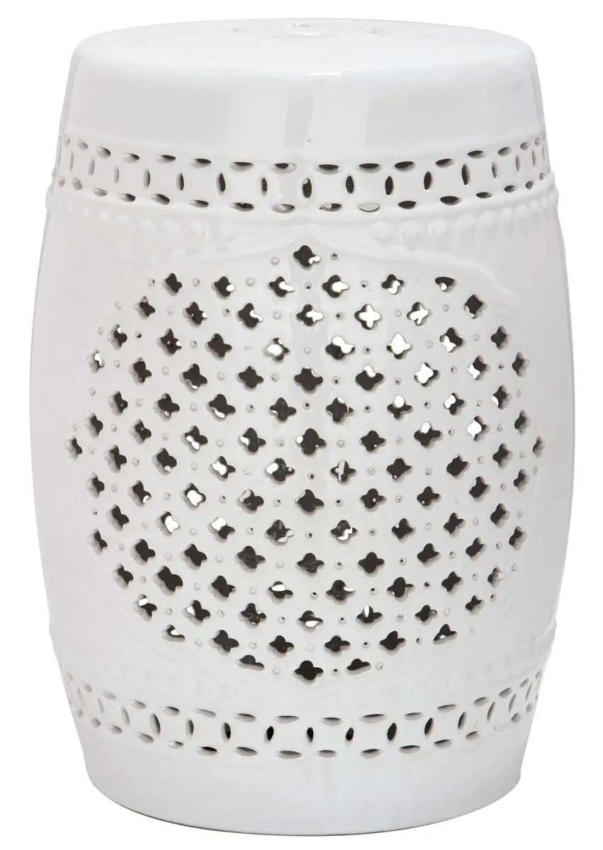 Quatrefoil  Indoor/Outdoor Garden Stool