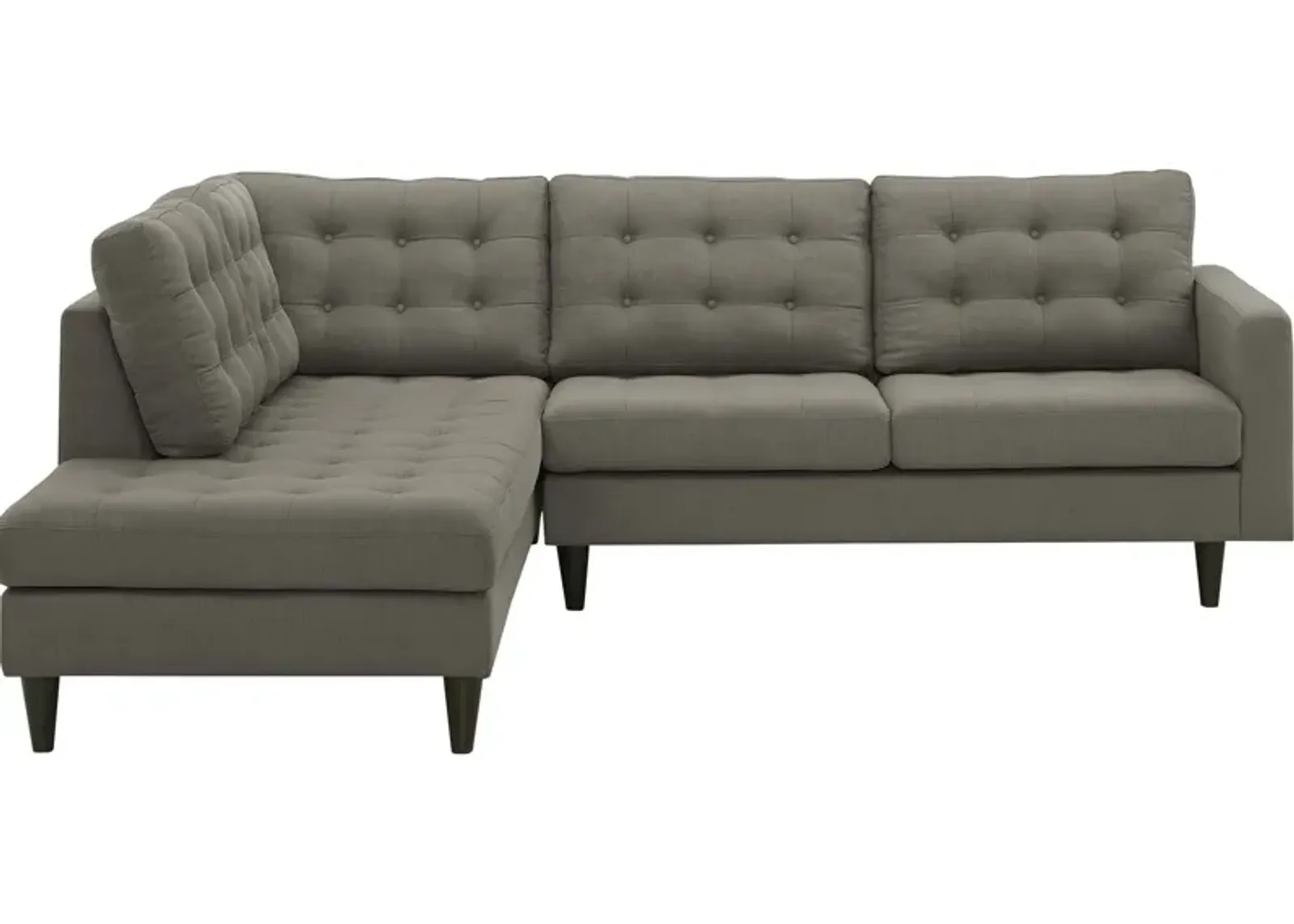 Empress 2-Piece Upholstered Left Facing Bumper Sectional