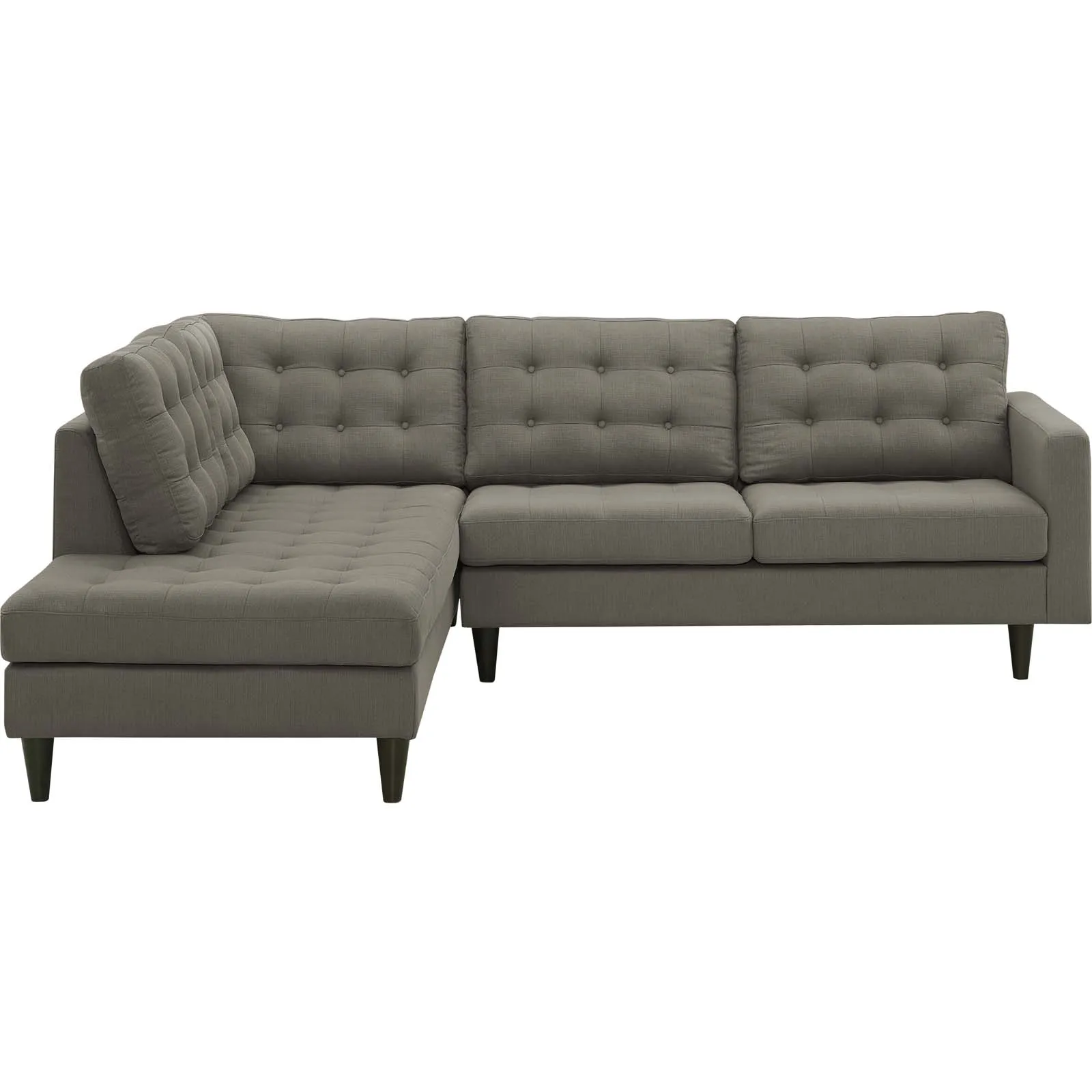 Empress 2-Piece Upholstered Left Facing Bumper Sectional