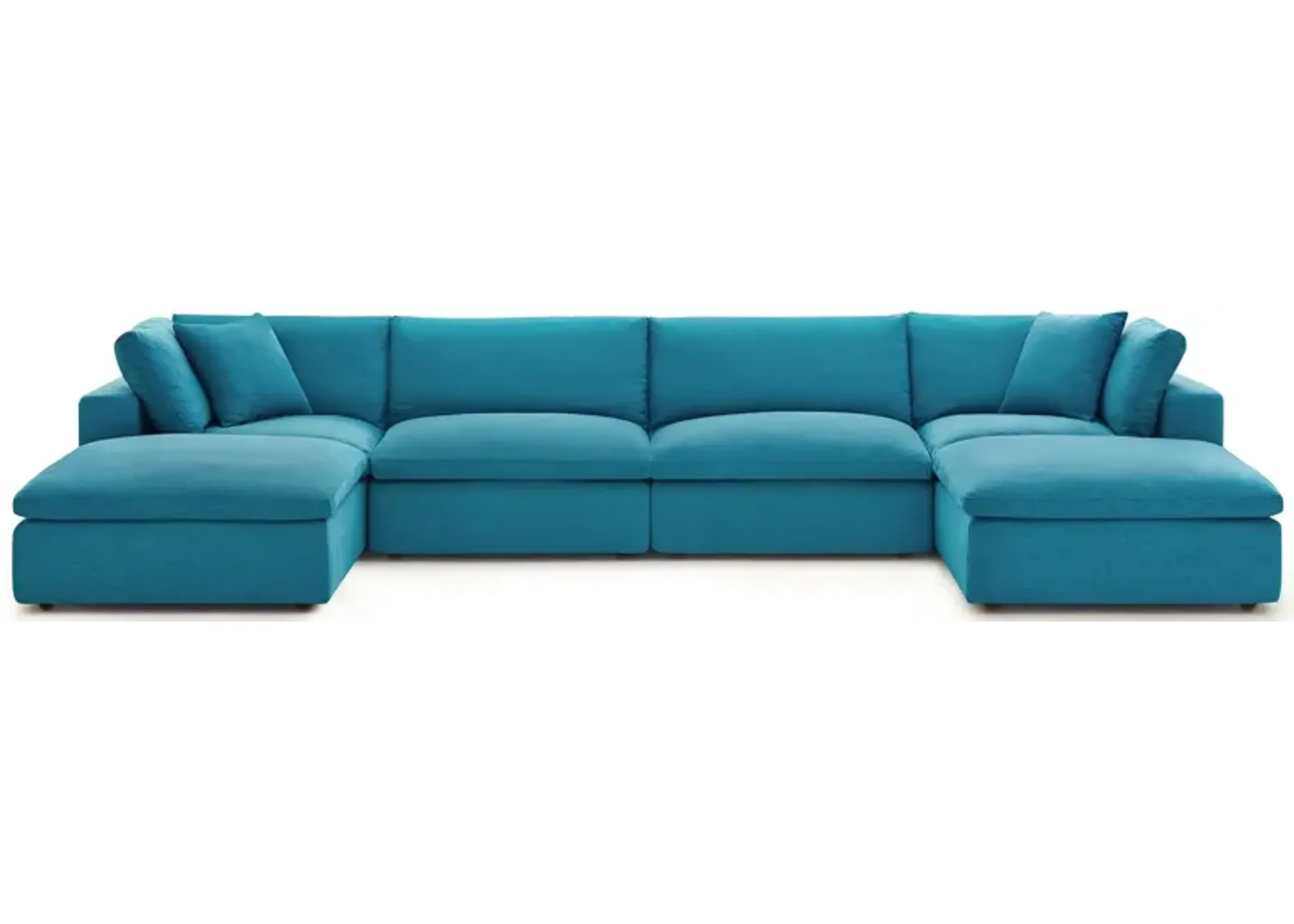 Commix Down Filled Overstuffed 6 Piece Sectional Sofa Set