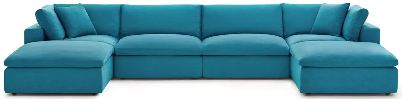 Commix Down Filled Overstuffed 6 Piece Sectional Sofa Set