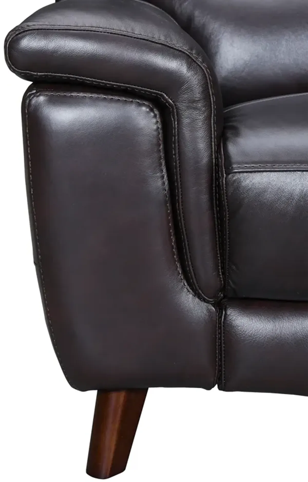 Lizette 65" Brown Leather Power Recliner Loveseat with USB