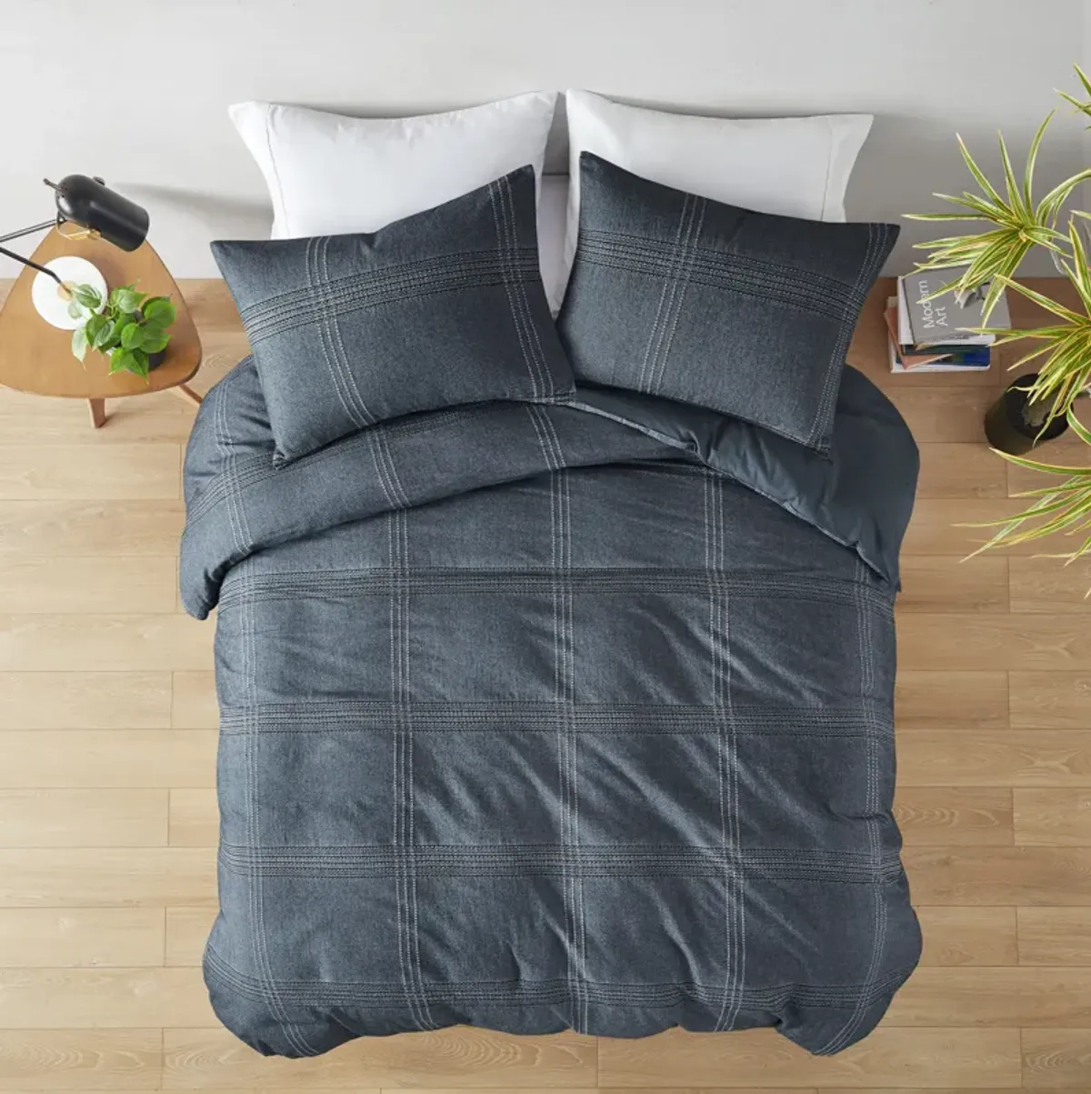 Croscill Casual Anders Charcoal 3 Piece Duvet Set