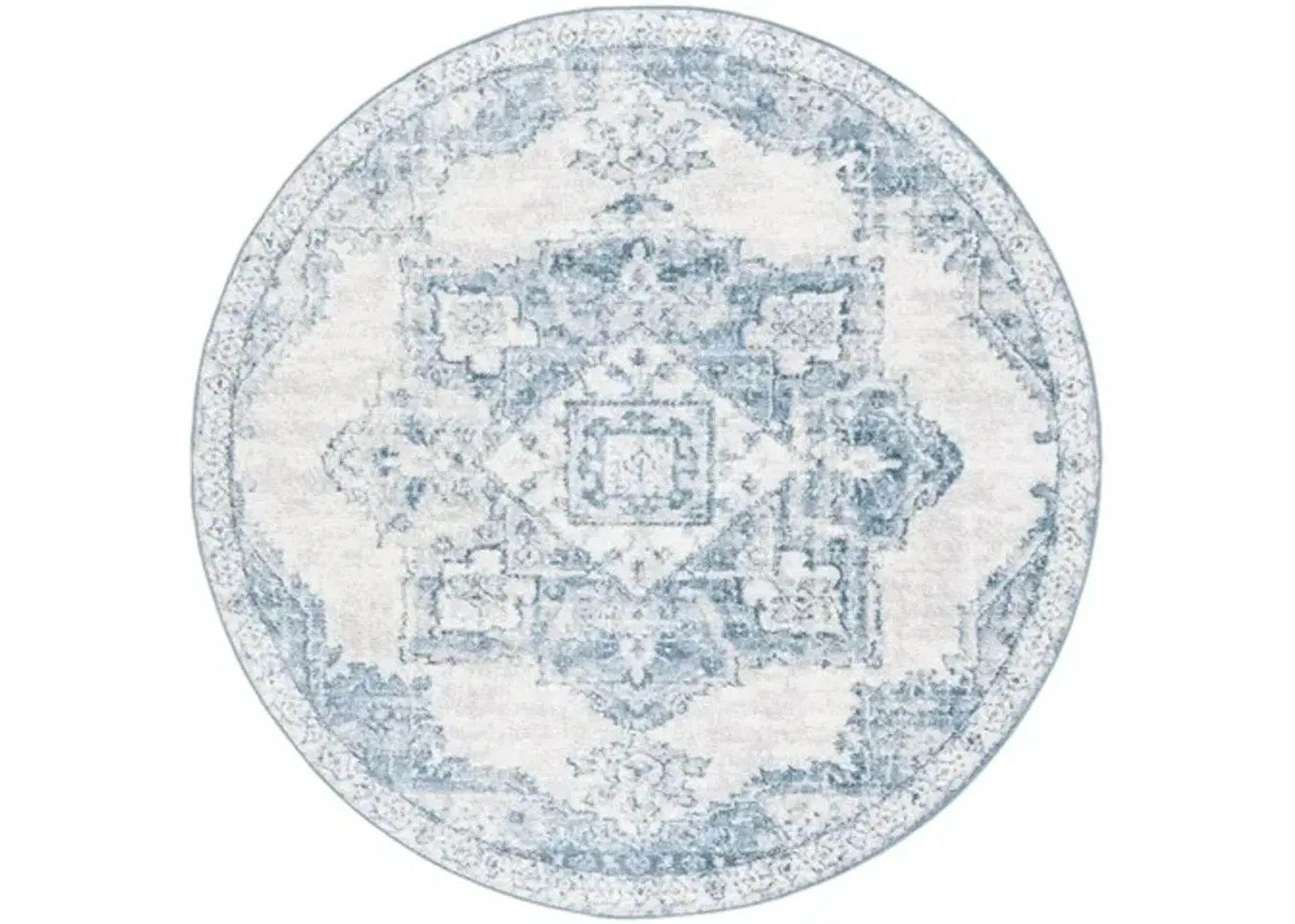 LAYLA 100 Blue  6'-7' X 6'-7' Round Round Rug