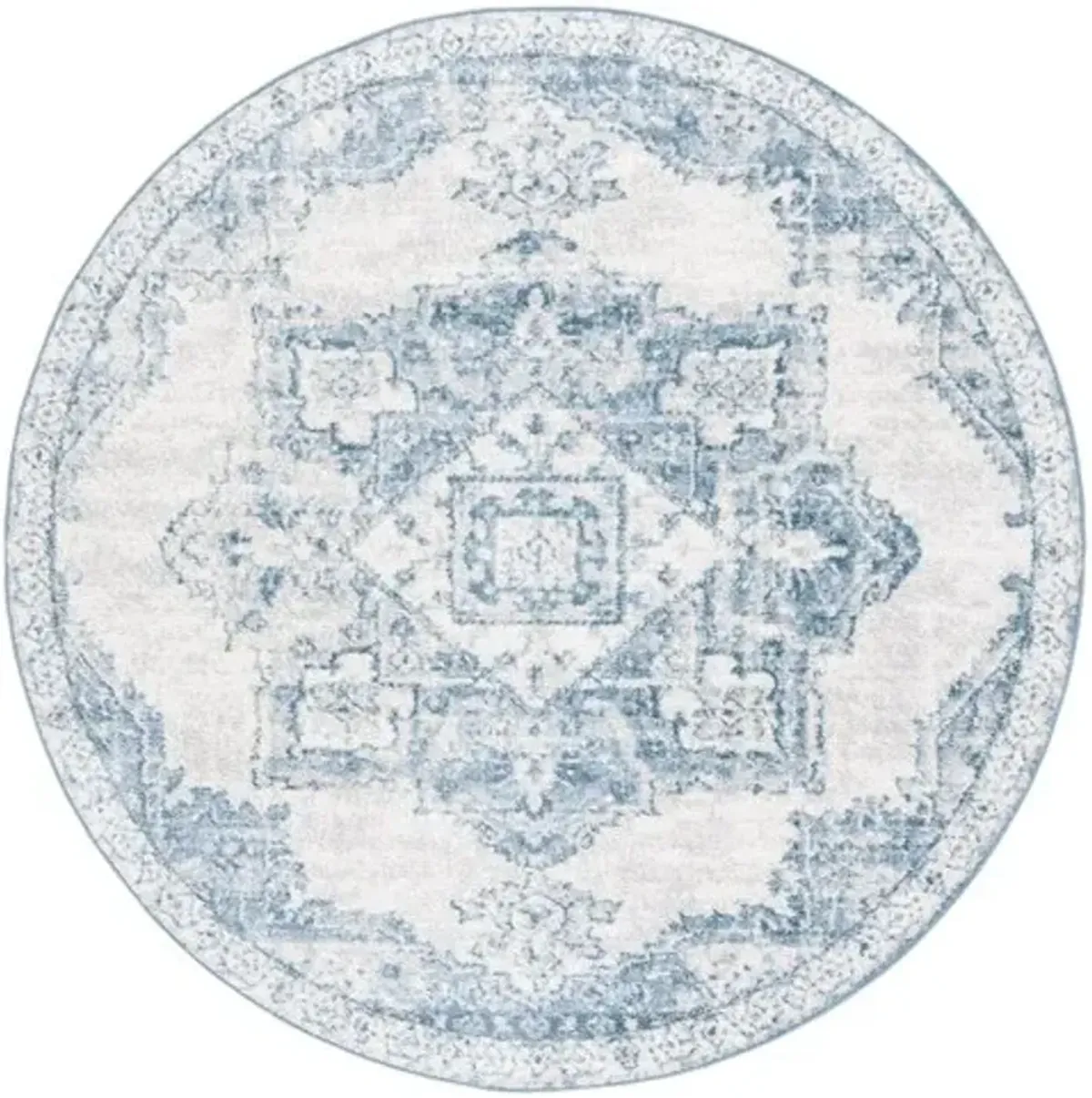 LAYLA 100 Blue  6'-7' X 6'-7' Round Round Rug