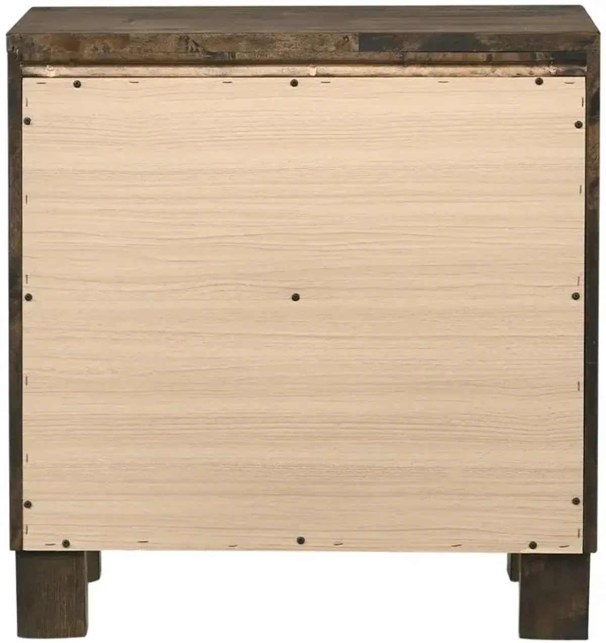 Aaron 2-Drawer Nightstand Rustic Golden Brown