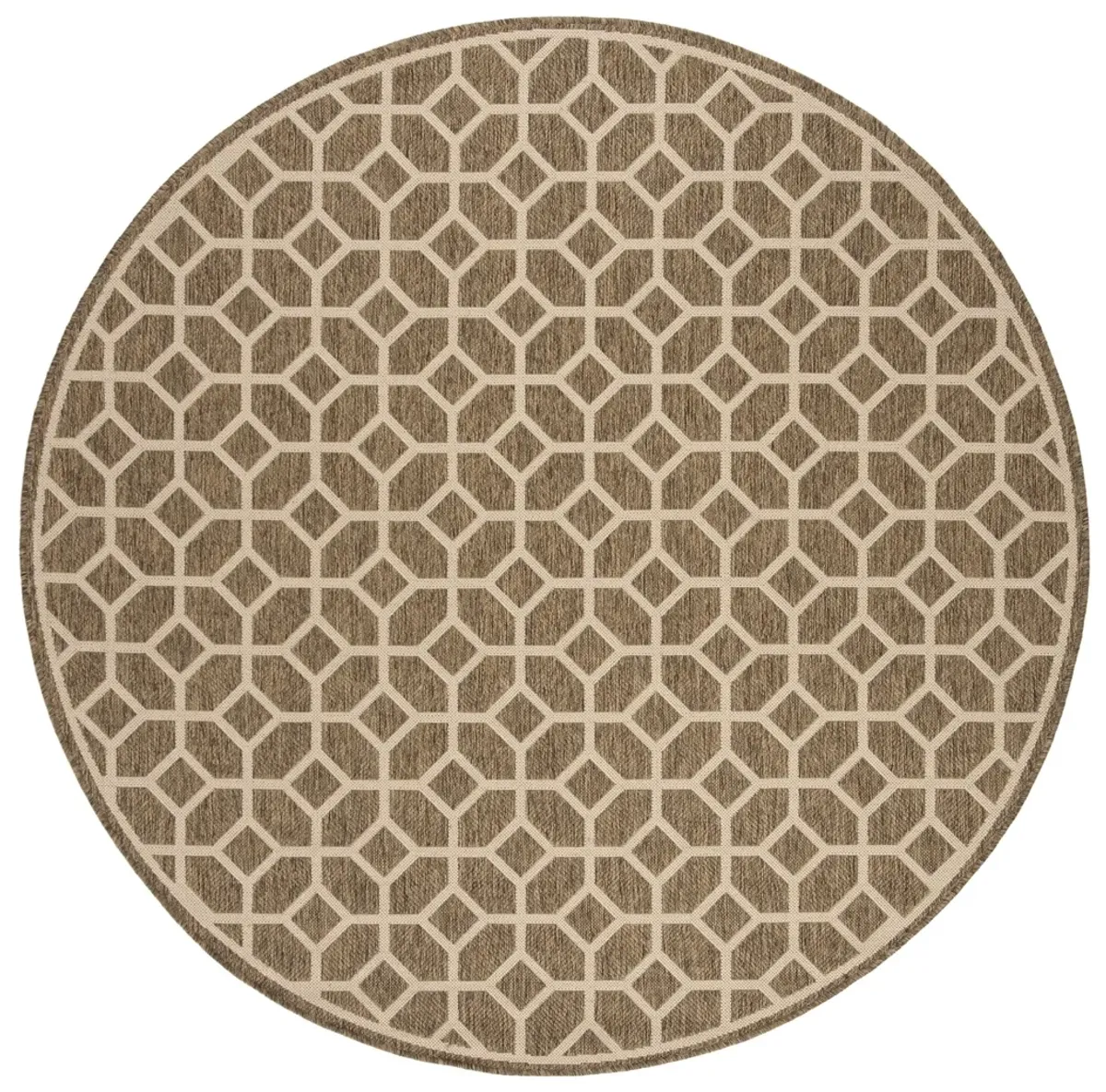 BEACH HOUSE 127 Beige 6'-7' X 6'-7' Round Round Rug