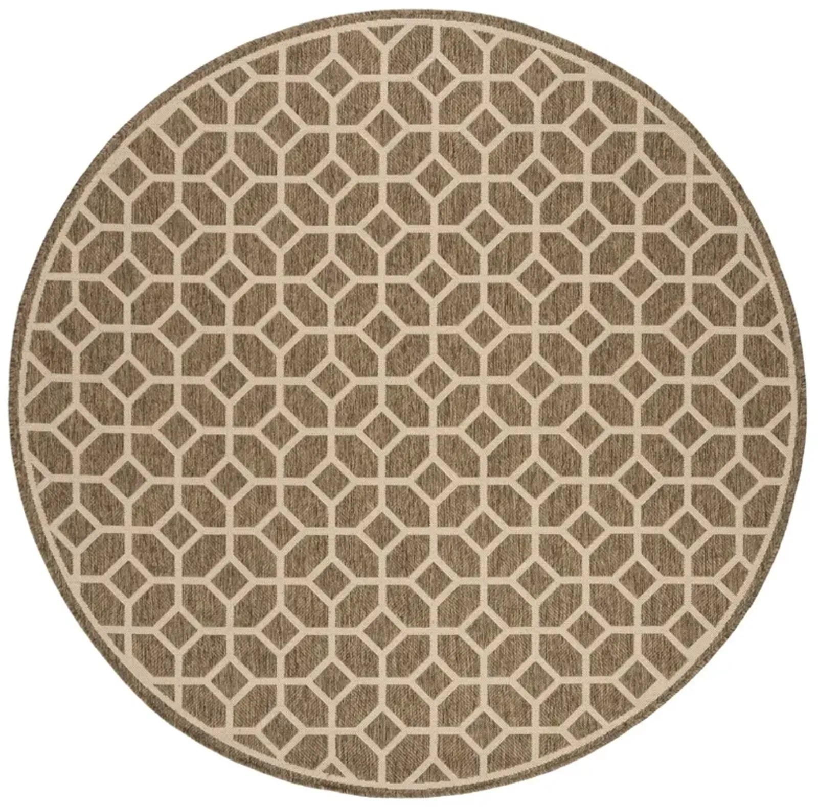 BEACH HOUSE 127 Beige 6'-7' X 6'-7' Round Round Rug