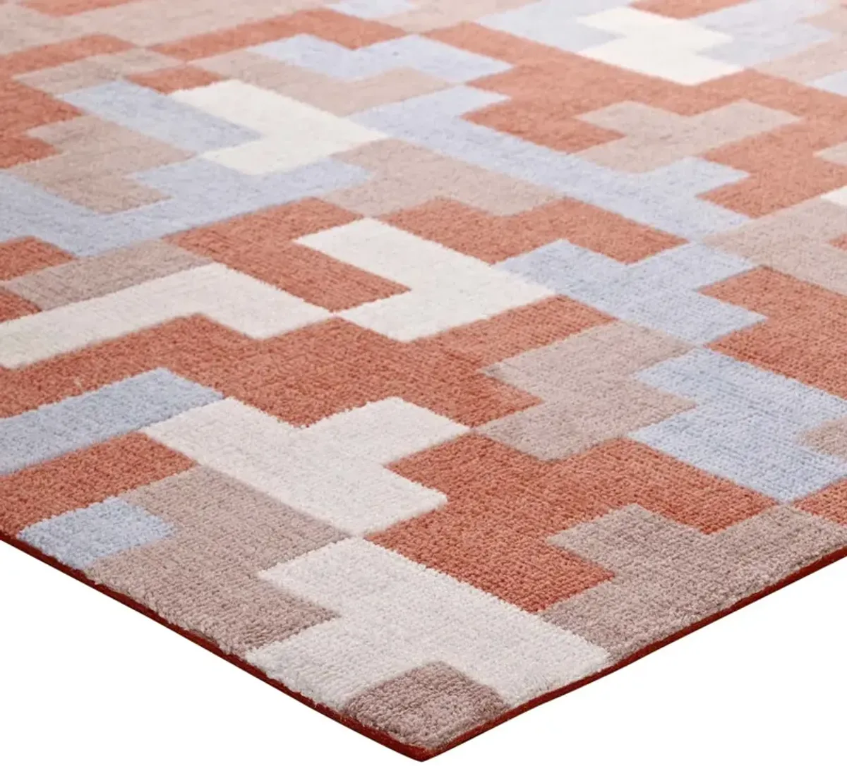 Andela Interlocking Block Mosaic 5x8 Area Rug