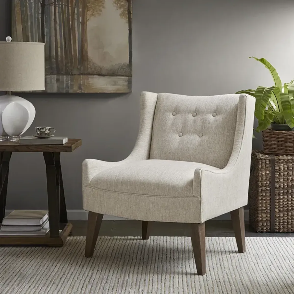 Madison Park Malabar Cream Accent Chair