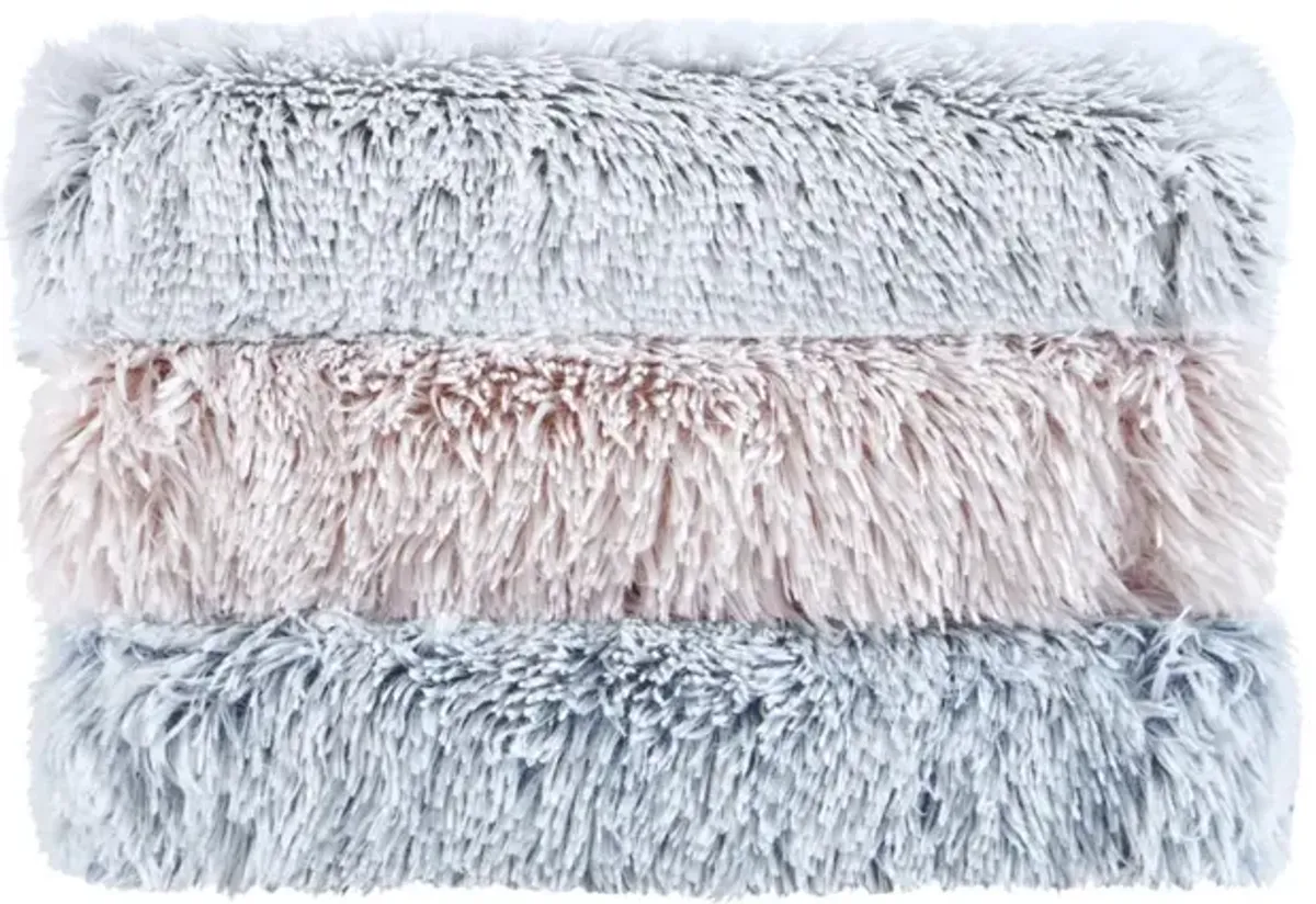 Intelligent Design Emma Grey Shaggy Faux Fur Throw