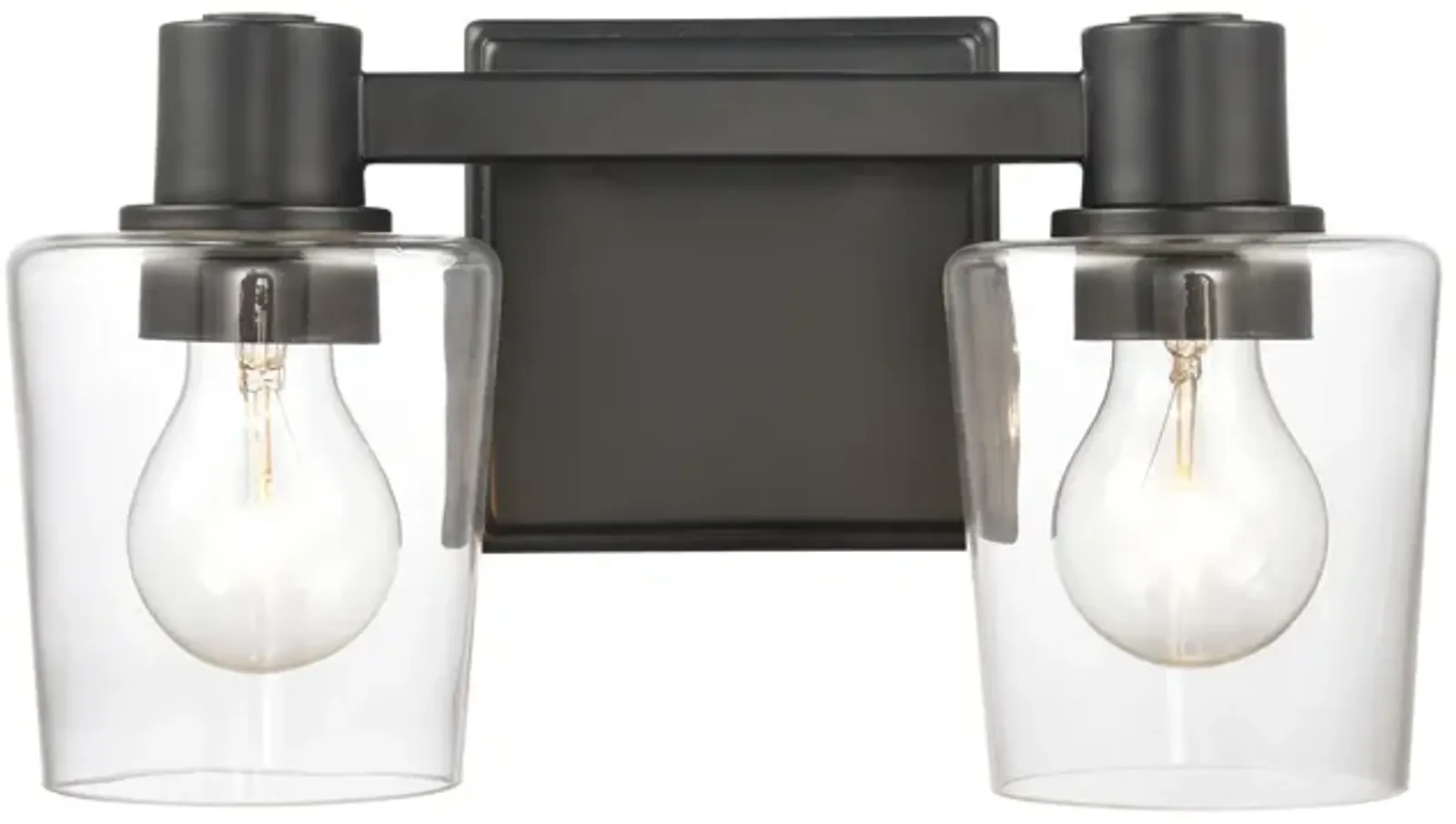 Celia 12" Wide 2-Light Vanity Light - Matte Black