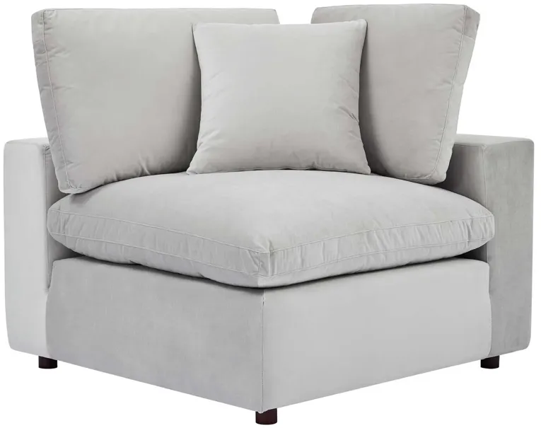 Commix Down Filled Overstuffed Performance Velvet 4-Seater Sofa