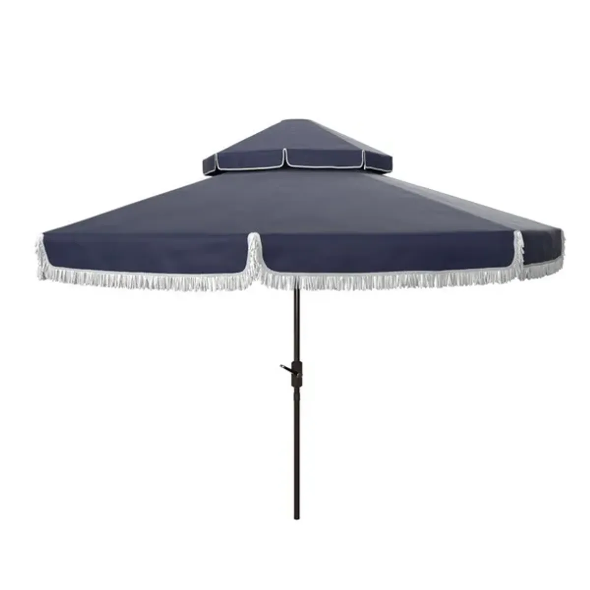 Milan Fringe 9' Double Top Crank Umbrella