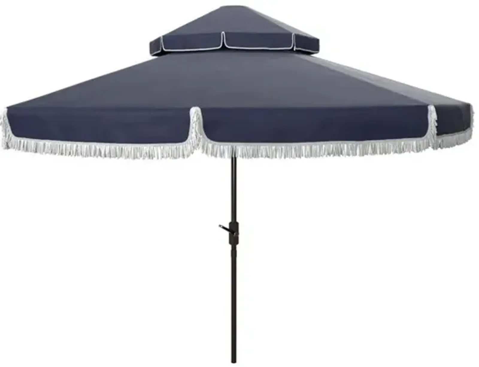 Milan Fringe 9' Double Top Crank Umbrella