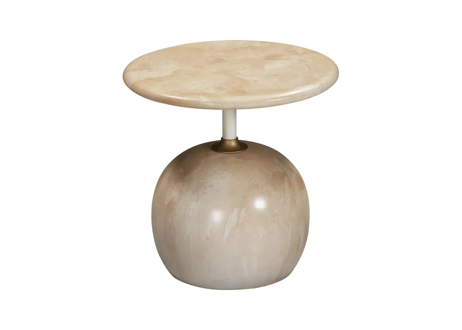 Mire Rose Faux Marble Side Table